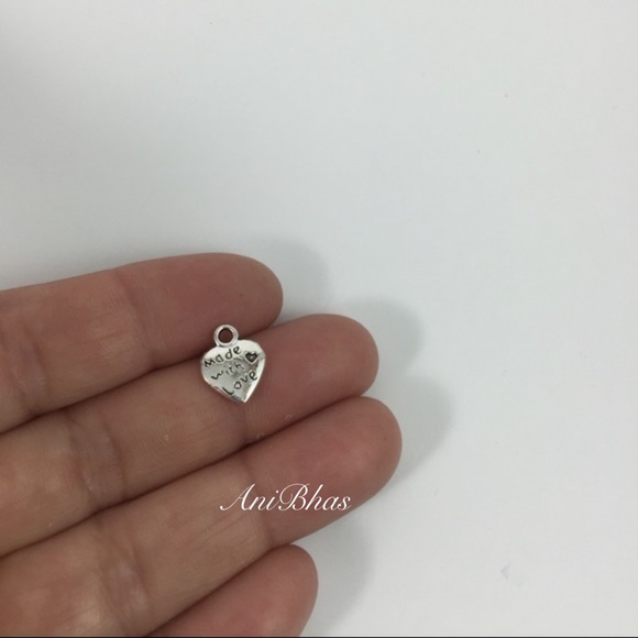 3 Heart Made With Love Charms - Picture 2 of 2